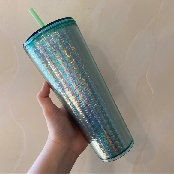 Starbucks Tumbler Bubble Iridescent Venti Mint NEW - Picture 2 of 5